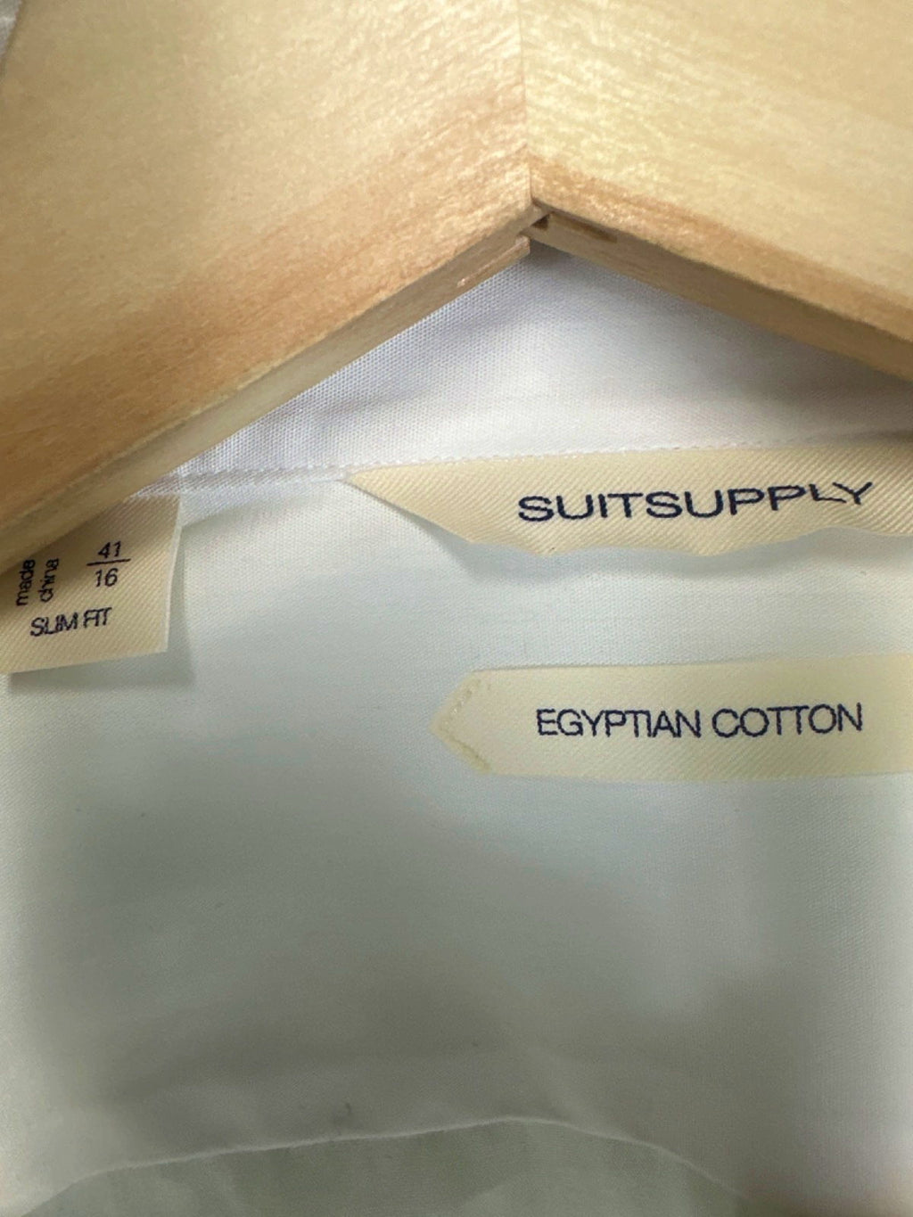 Suitsupply White Twill Slim Fit Tuxedo Shirt EU 41 UK 16” NECK / L