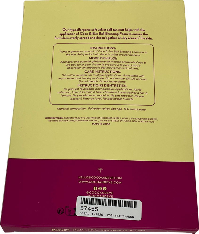 Coco & Eve Velvet Self Tan Application Mitt One size