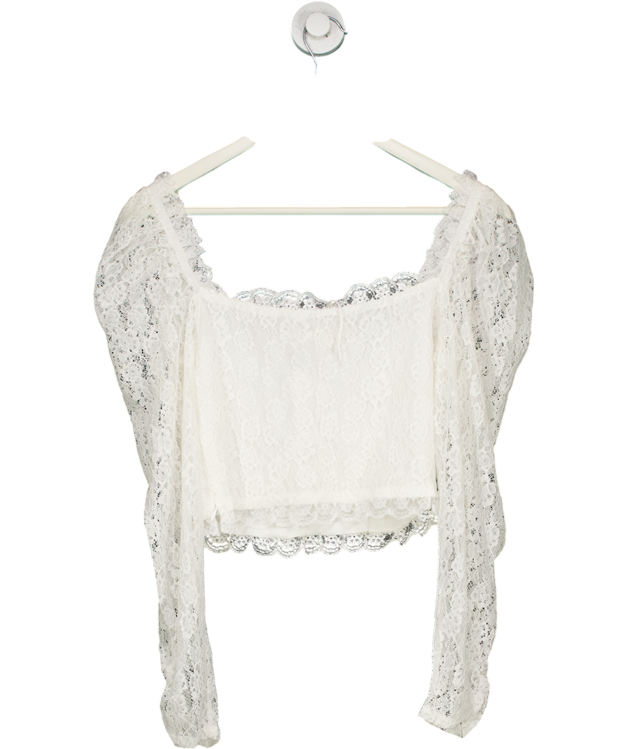 Mable White Lace Corset Top UK S