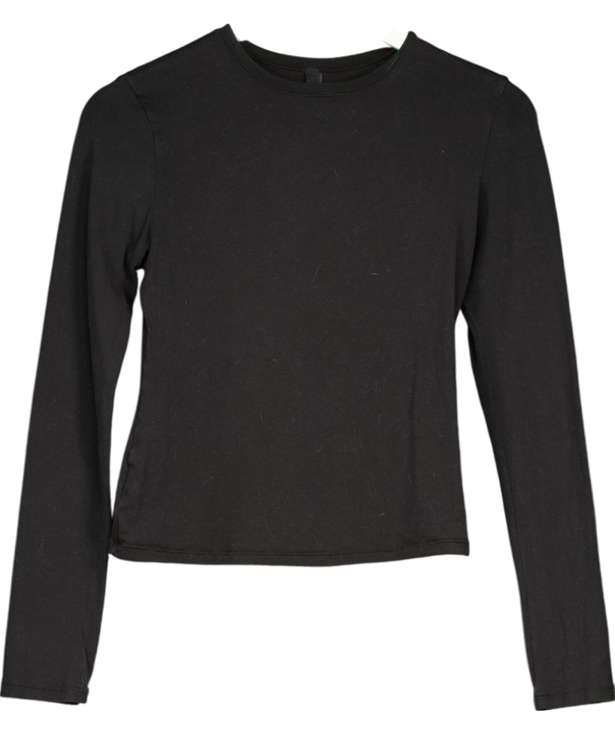 SKIMS Black Long Sleeve T-shirt UK M