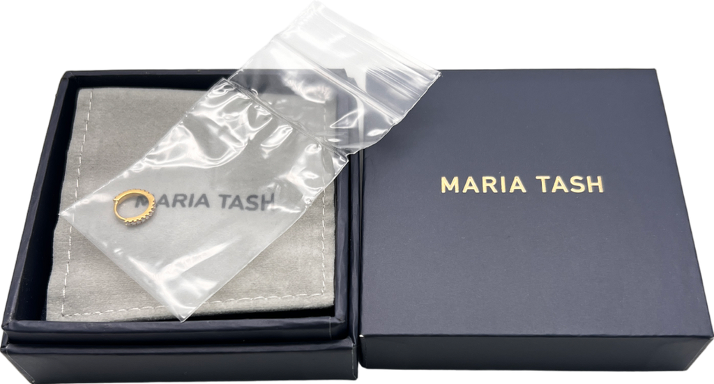 Maria Tash Metallic 5mm 18-karat Gold Diamond Hoop Earring One Size