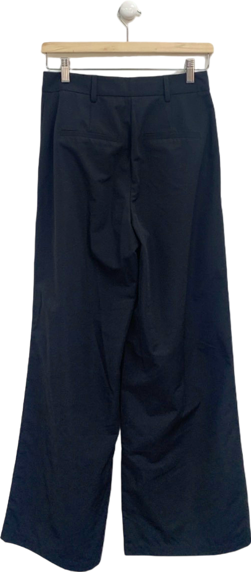 NA-KD Black Wide Leg Trousers UK 8