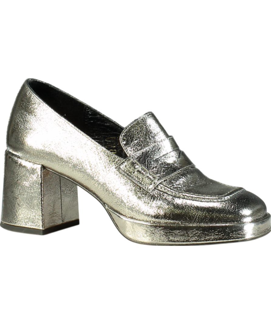 Jonak Paris Metallic Heeled Loafer UK 5 EU 38 👠