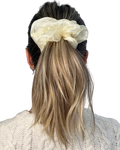 Anisa Sojka Cream Oversized Tulle Scrunchie