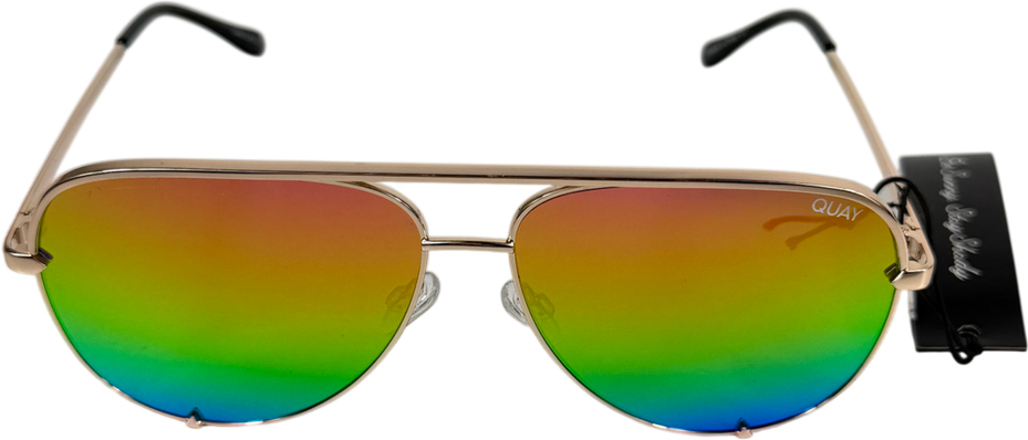 QUAY Metallic High Key Sunglasses in Case
