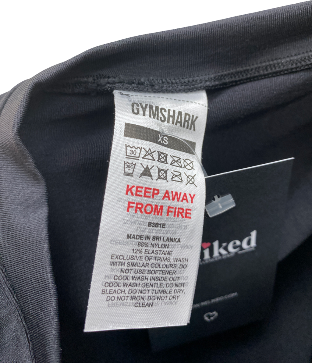 gymshark Black Soft Sculpt Midi T-shirt And Pocket Shorts UK XS