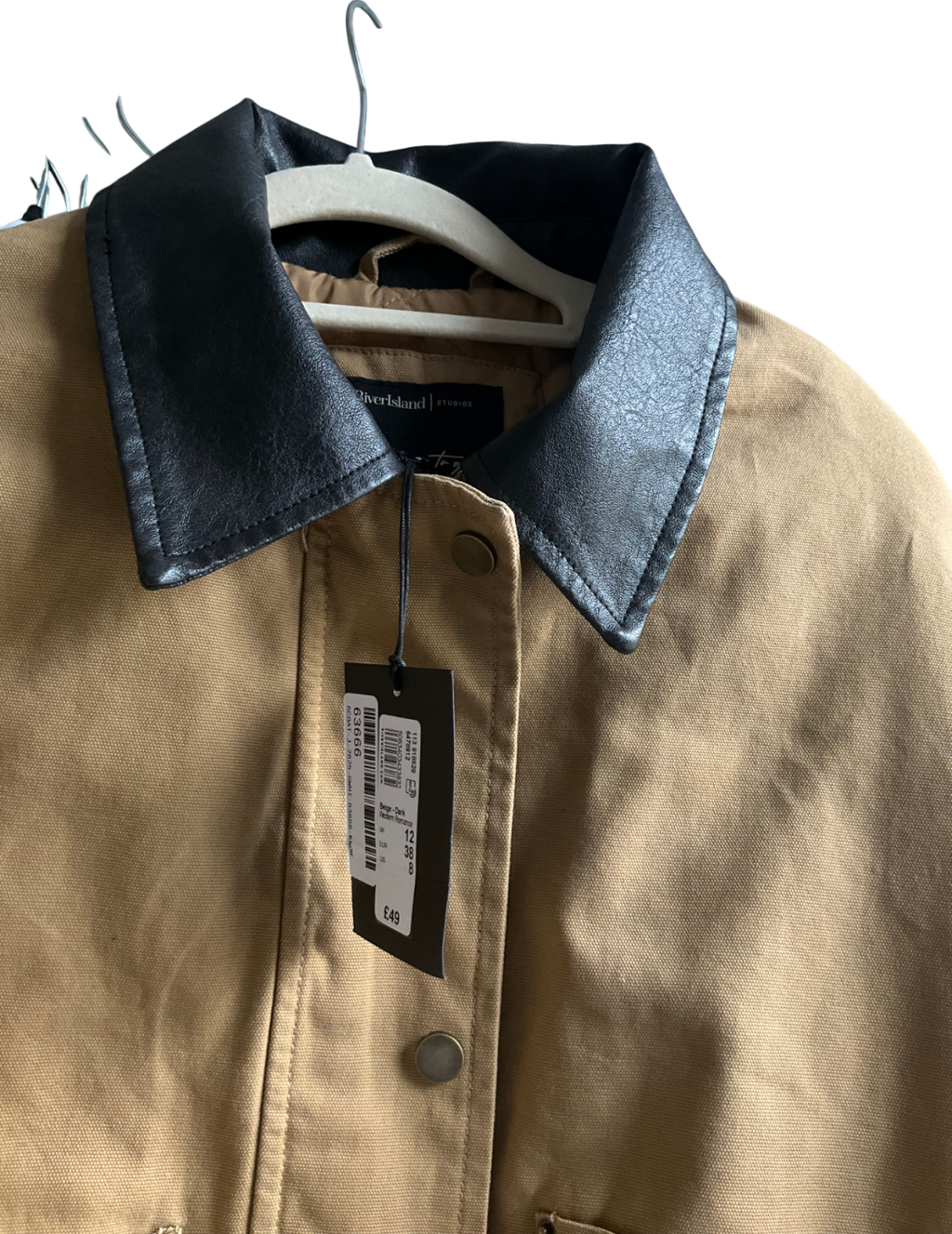 River Island Beige Western Romance Jacket UK 12