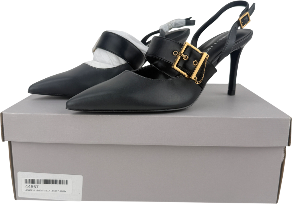 Charles & Keith Blue Hailey Buckled Slingback Pumps UK 4 EU 37 👠