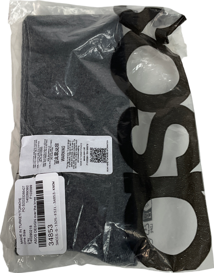 ASOS Grey Over The Knee Socks One Size