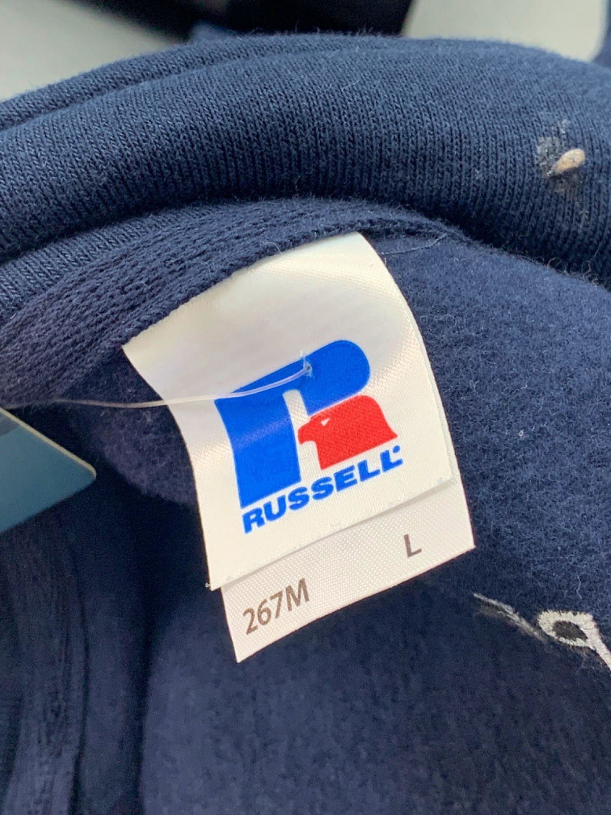 Russell Navy ESA Full-Zip Sweatshirt UK L