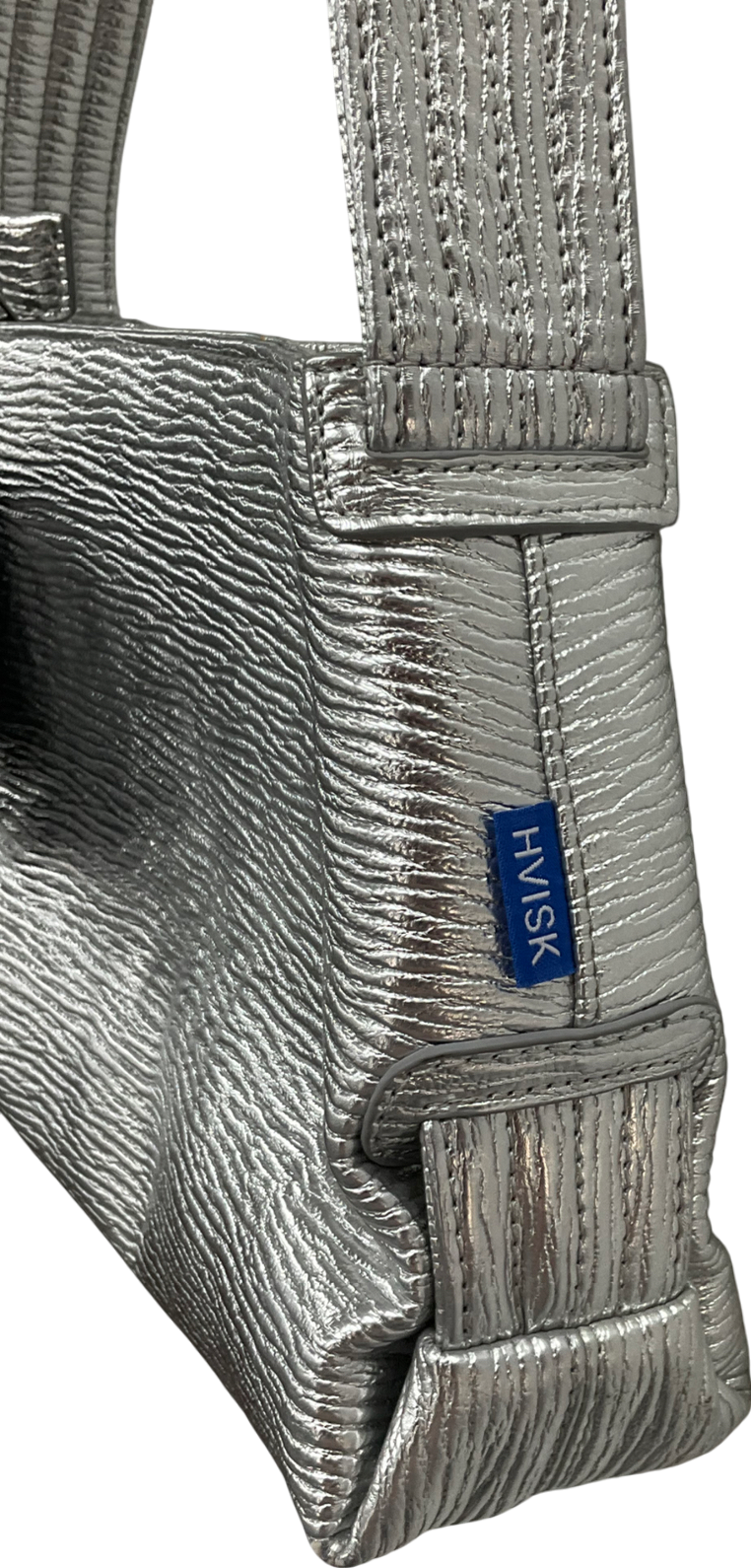 Hvisk Metallic Silver Shoulder Bag