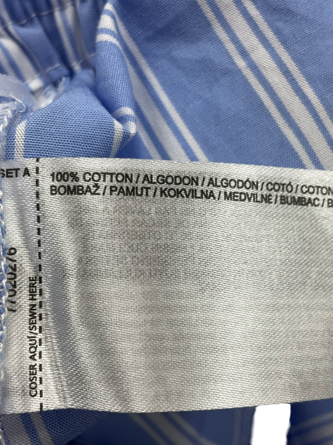 MANGO Blue Pop Stripe Shorts UK XL