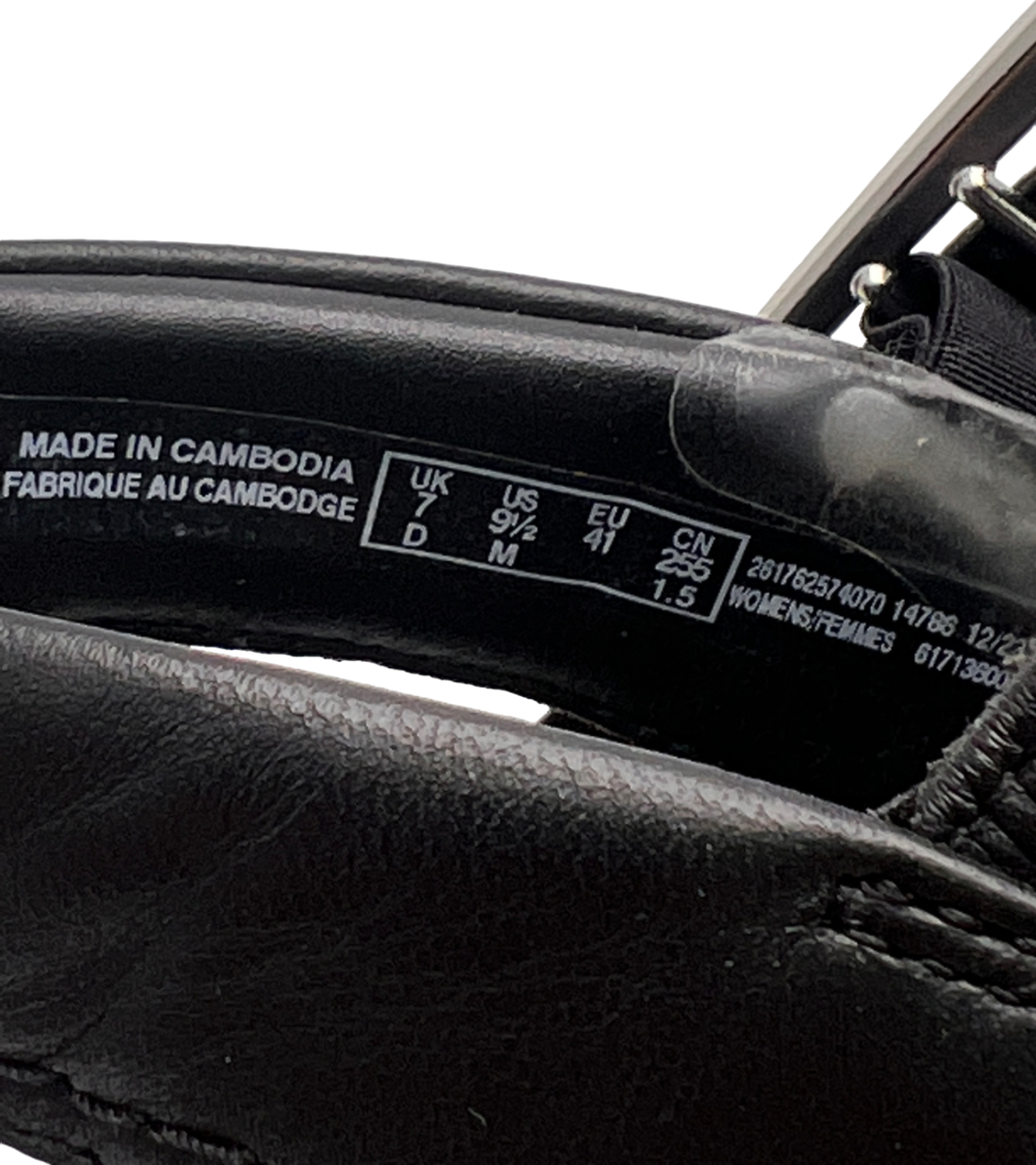 Clarks Black Alda Strap Leather UK 7 EU 40 👠