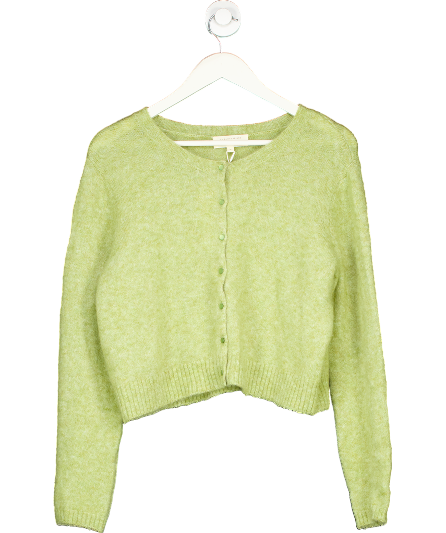 Sezane Green Leonora Wool Blend Cardigan UK M