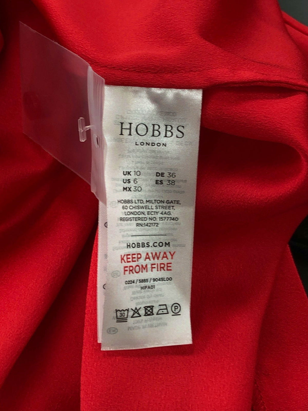 Hobbs Sandra Sleeveless Dress, Begonia Red UK 10