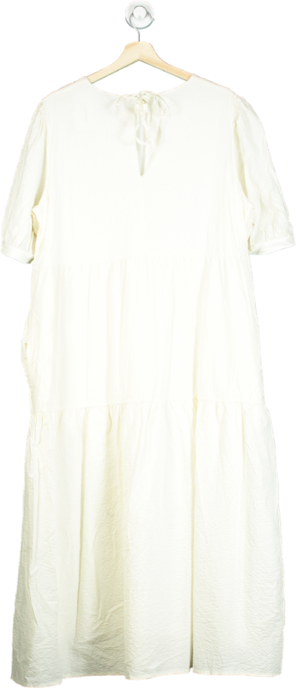 Nobody's Child Cream Tiered Midi Dress UK 16