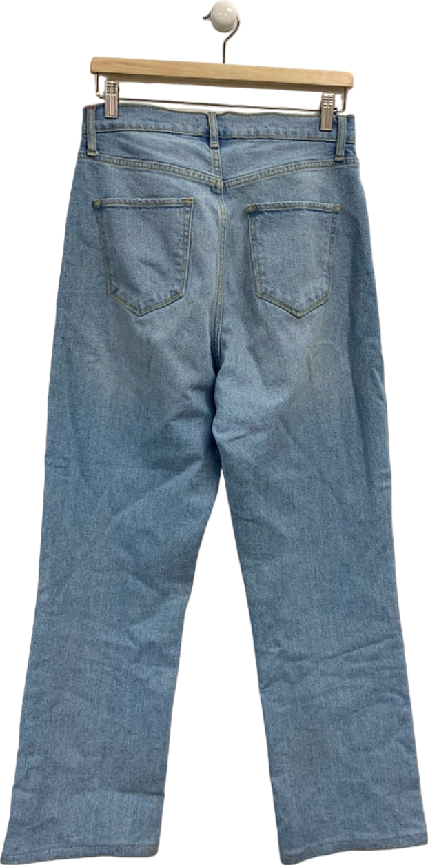 Fashion Nova Light Blue Straight Leg Jeans UK M