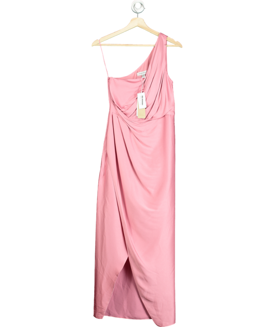 FOREVER NEW Pink Melissa One-shoulder Satin Dress UK 8