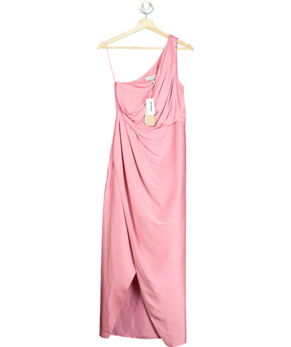 FOREVER NEW Pink Melissa One-shoulder Satin Dress UK 8