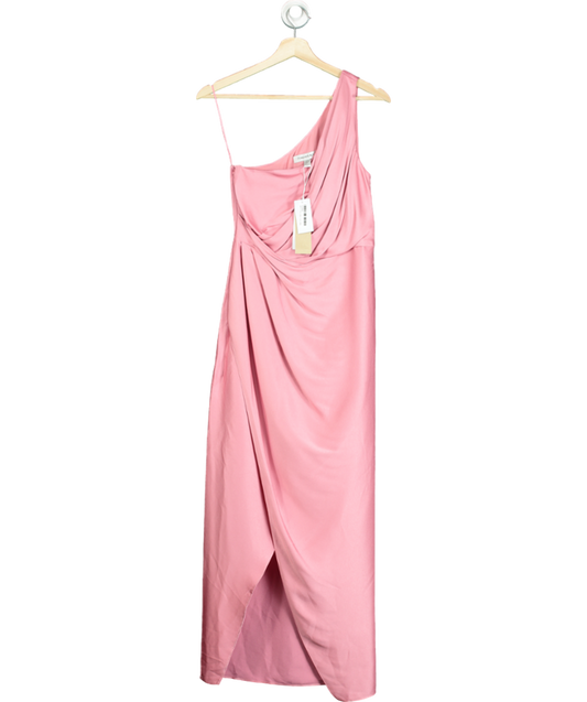 FOREVER NEW Pink Melissa One-shoulder Satin Dress UK 8