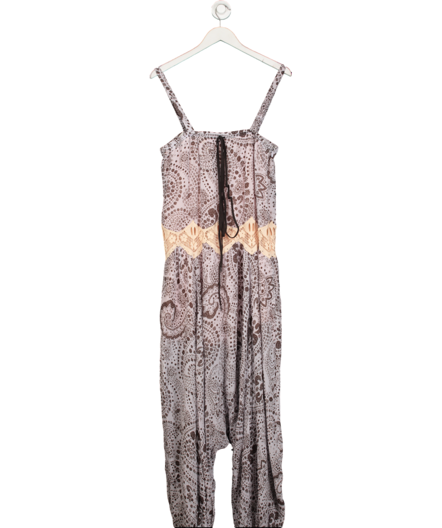 Chloé Pink Silk Paisley Harem Jumpsuit UK 12