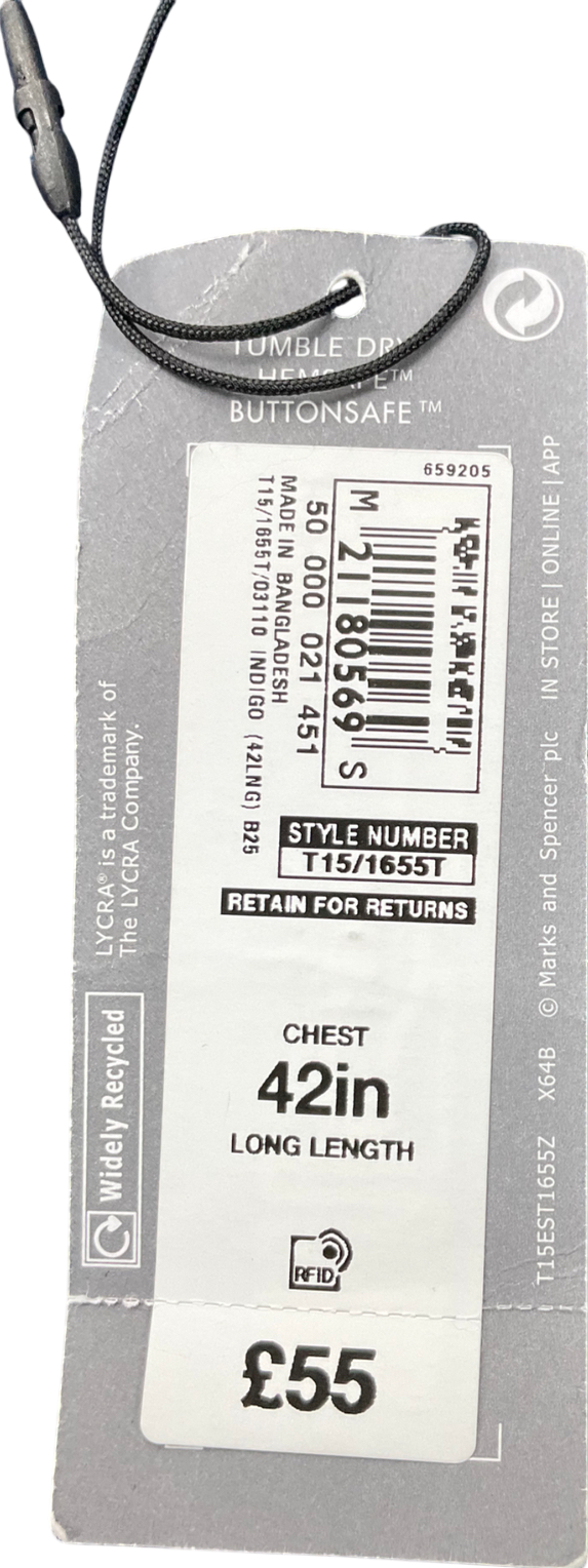 M&S Blue Suit Jacket UK 42" CHEST