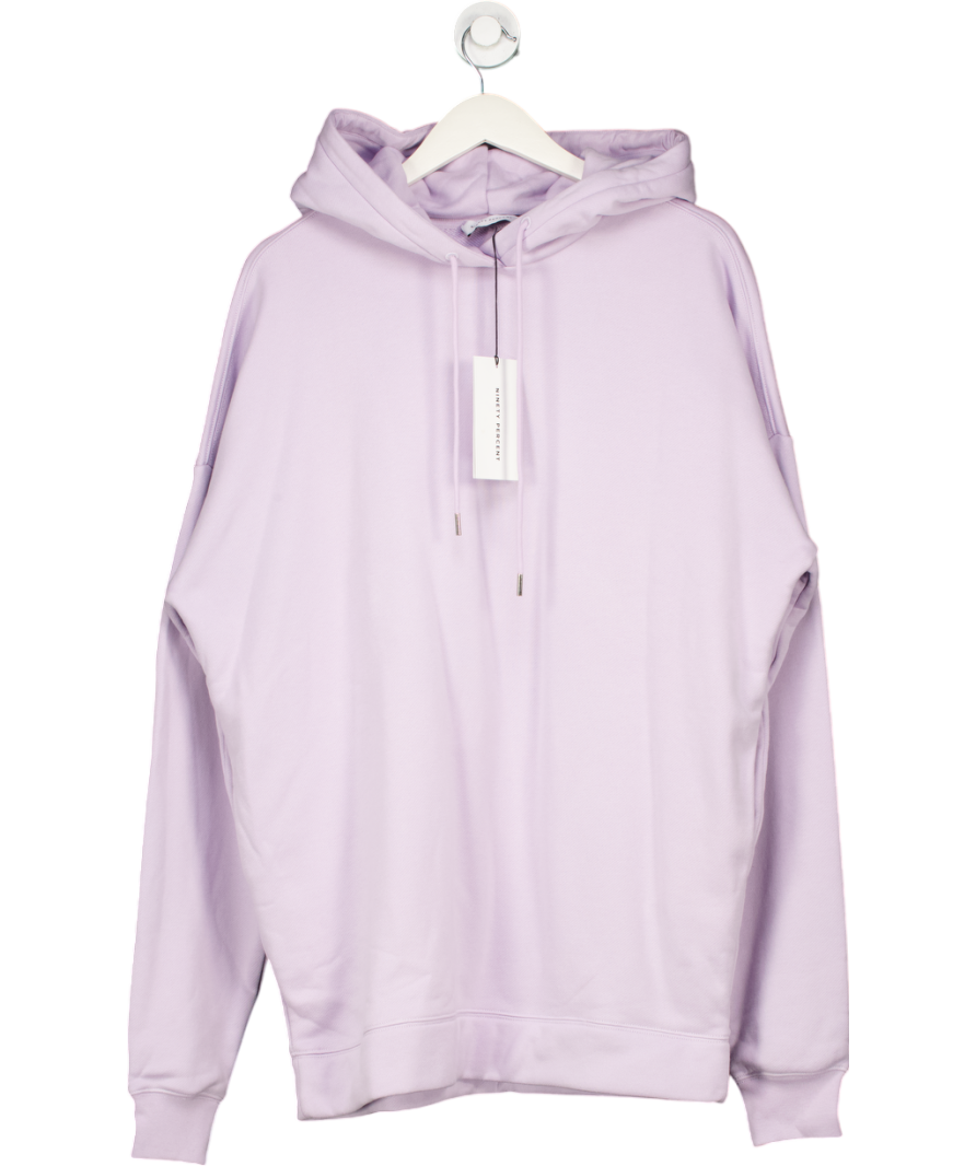 NINETY PERCENT Purple Oversize Hoodie UK S