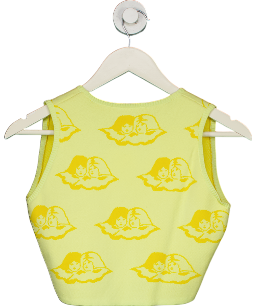 FIORUCCI Yellow Knitted Cherub Vest UK S