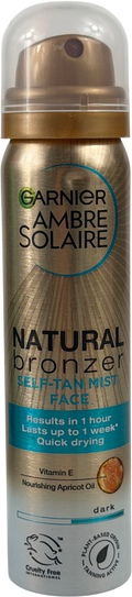 Garnier Natural Bronzer Quick Drying Dark Self Tan Face Mist Dark 75ml