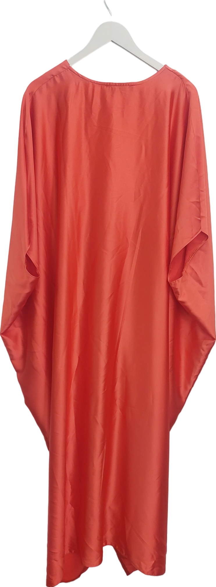 Jenerique Red Satin Drape Maxi Dress One Size