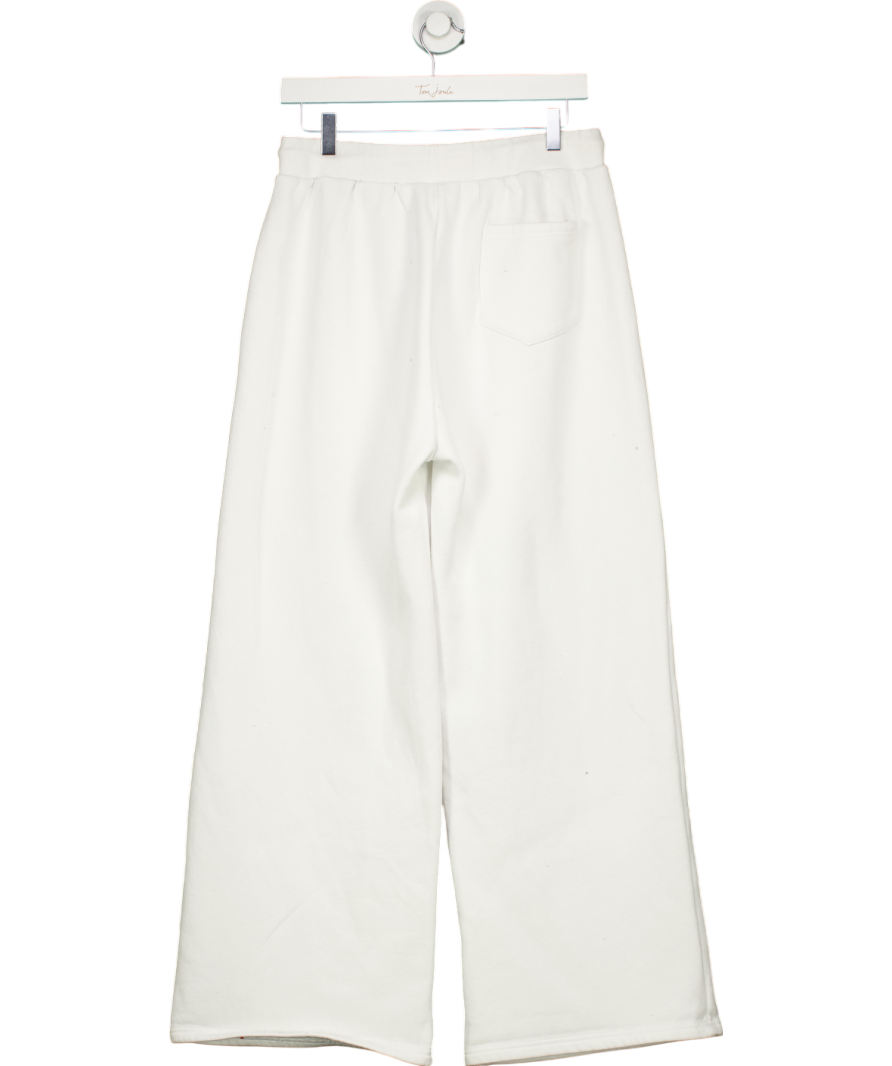 White Fox White Wide Leg Logo Jogging Trousers UK XL