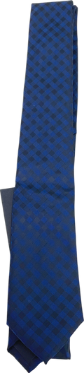 cedar wood Navy Blue And Black Checkered Scarf