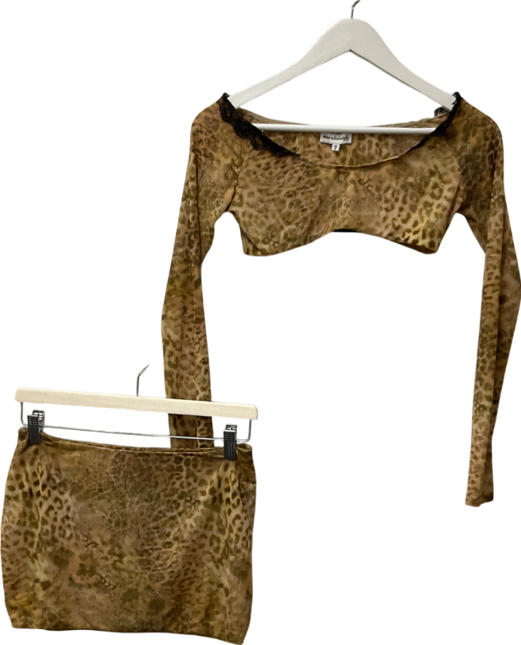 Mars the Label Green The Nikoli Set In Leopard UK 6