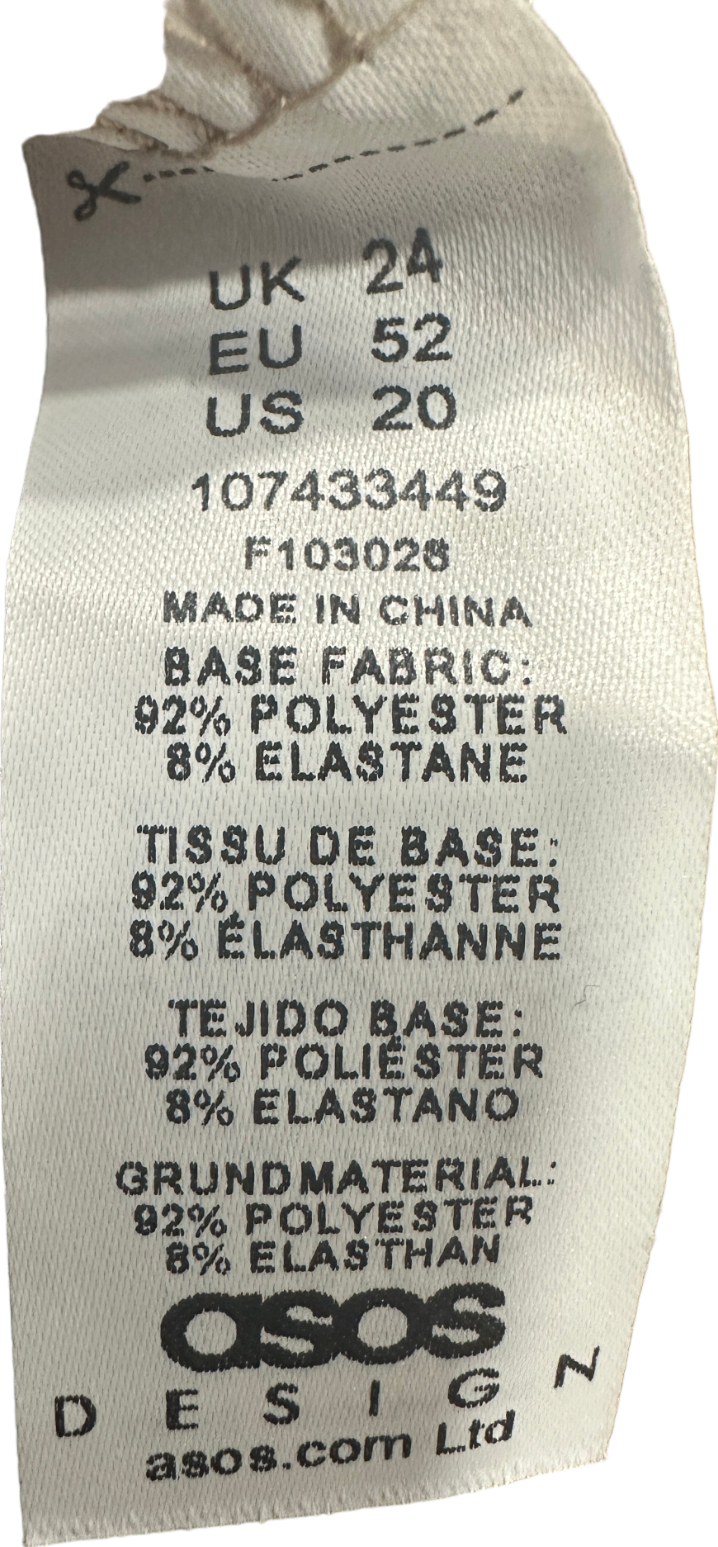 ASOS Design Brown Velvet Wrap Jacket UK 24