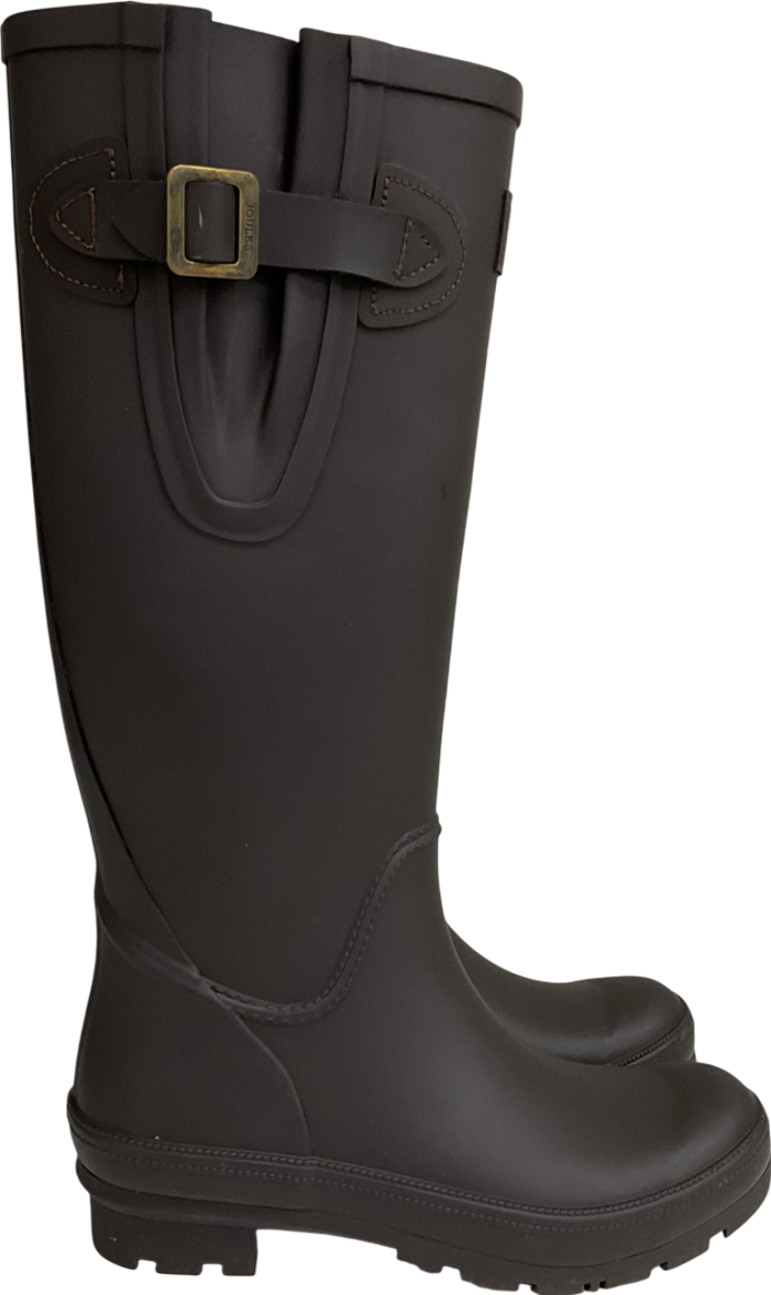 joules Houghton Chocolate Brown Adjustable Tall Wellies UK 4 EU 37 👠