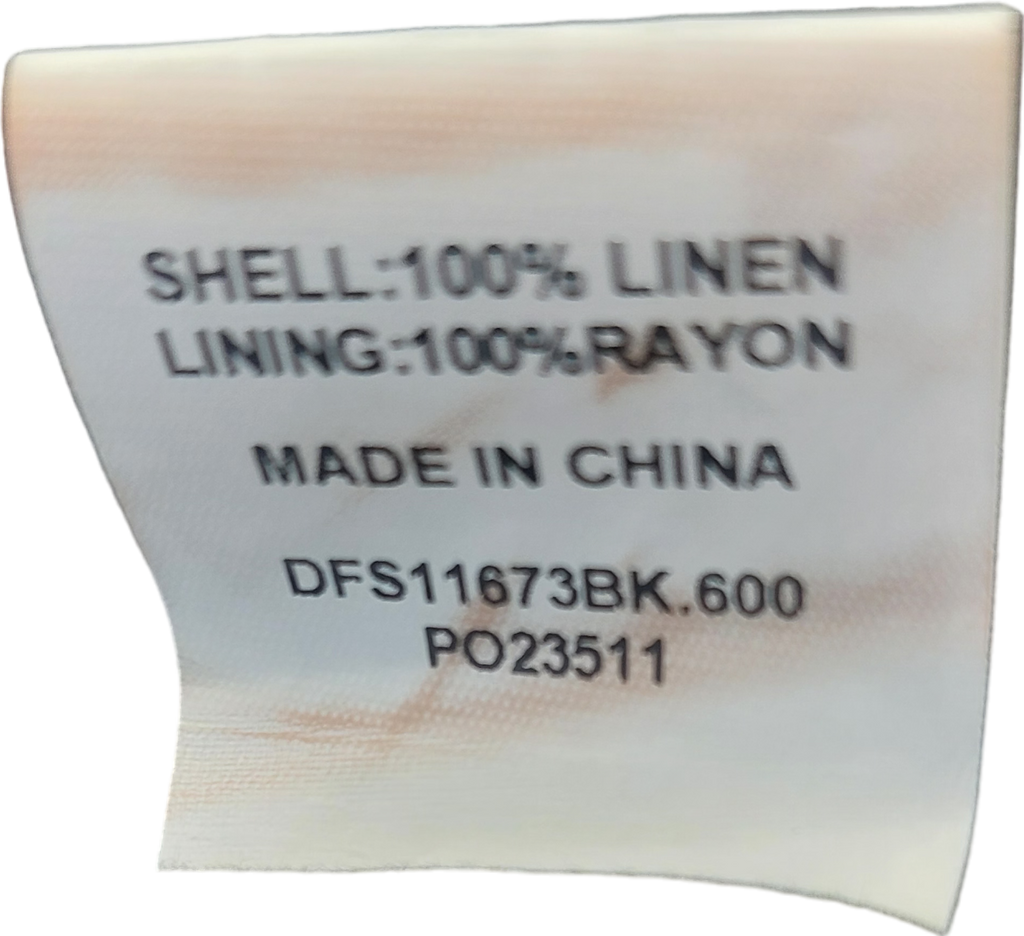 DISSH Black Linen Cut Out Mini Dress UK 8