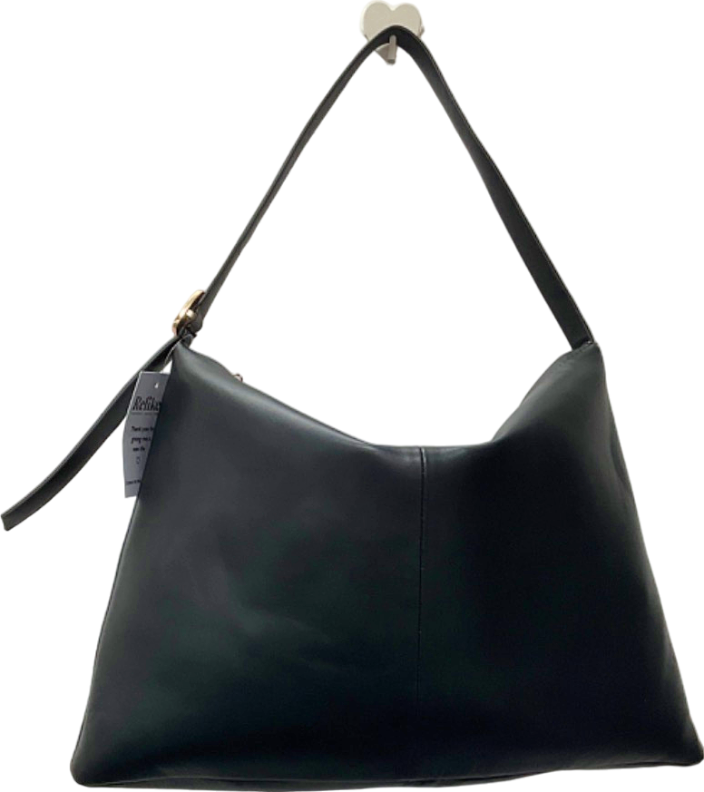 Next Black Leather Hobo Bag One Size