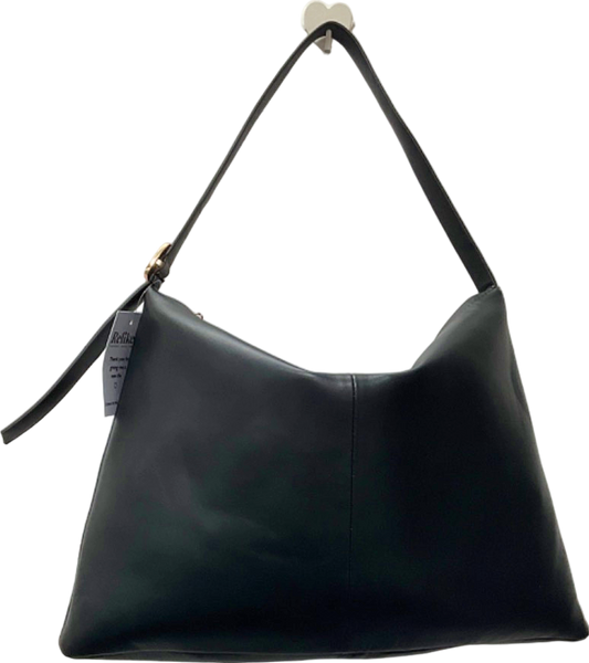 Next Black Leather Hobo Bag One Size