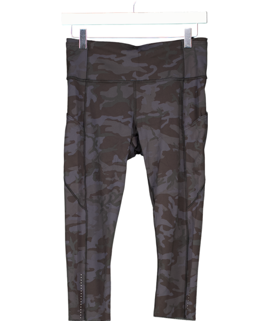 Lululemon Black Wunder Train High-rise Crop 23" UK 10