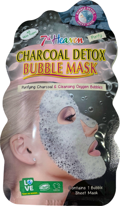 7th Heaven Charcoal Detox Bubble Mask No Shade 1 Bubble Sheet Mask
