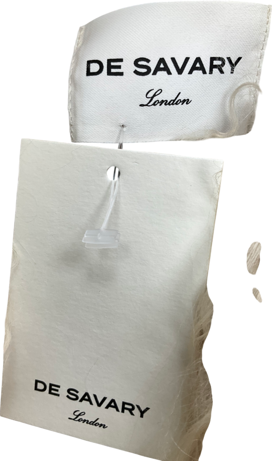 De Savary Cream Blonde Mongolian Cropped Coat UK M