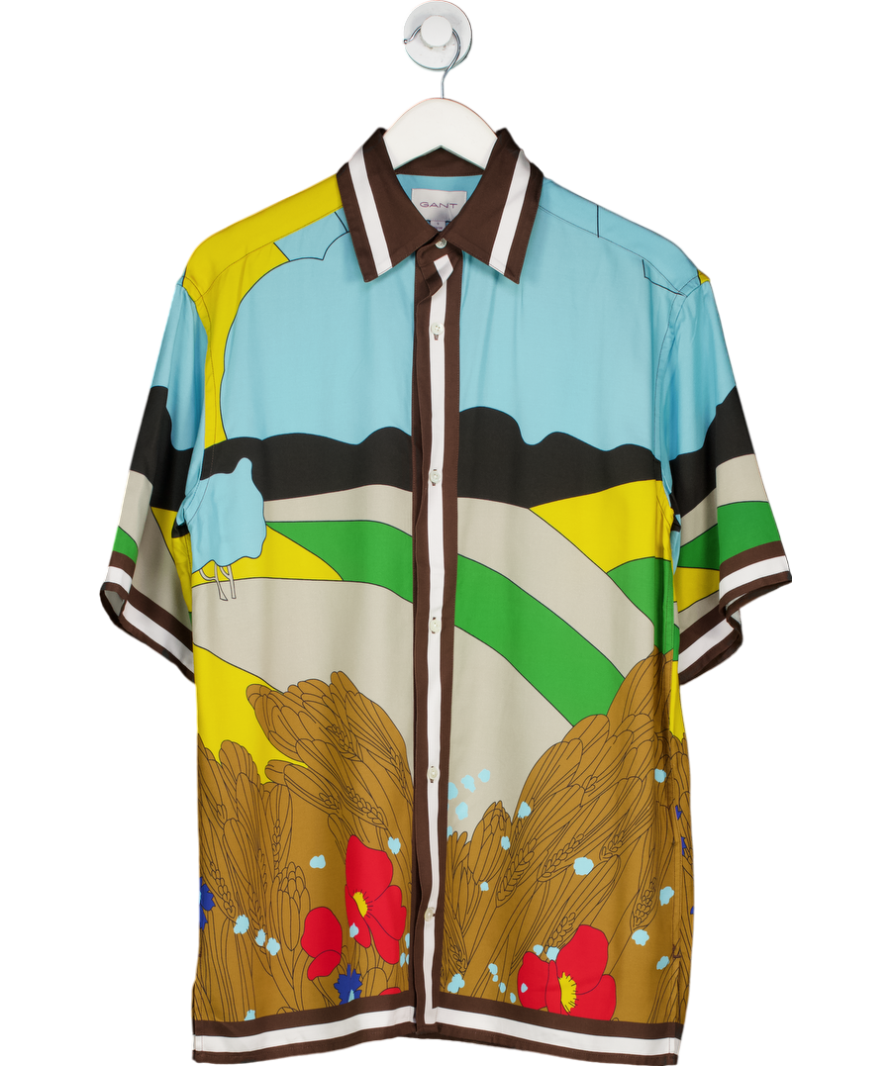 GANT Multicoloured Liberty Printed Short Sleeve Shirt UK S