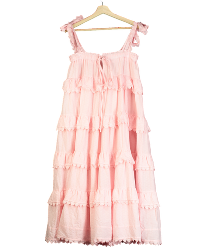 ALB Anne Louise Pink Phi Phi Maxi Dress UK 8