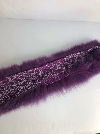 Purple Fur Collar One Size