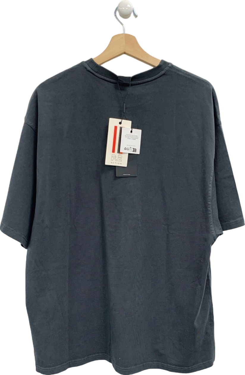P.E Nation Washed Dark Shadow Two Pointer Tee UK S