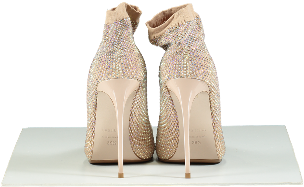 La Silla Nude Gilda Crystal Ankle Boots UK 6.5 EU 39.5 👠