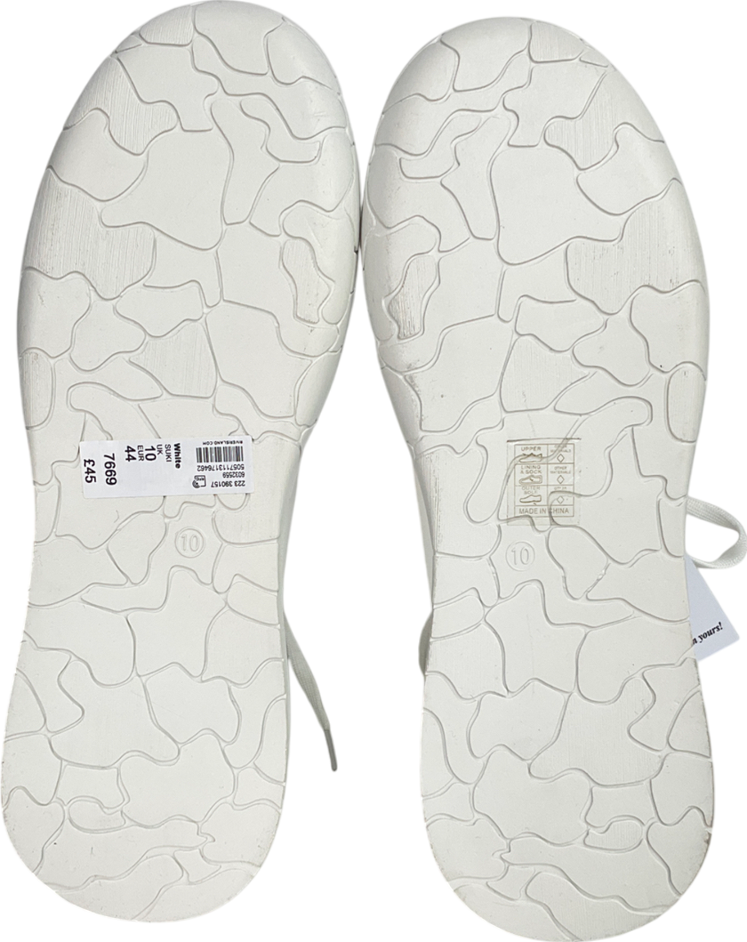 River Island White Platform Lace Up Trainers UK 10 EU 44 👞