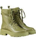 Kurt Geiger Green Matilda Eagle-embellished Lace-up Leather Ankle Boots UK 6 EU 39 👠