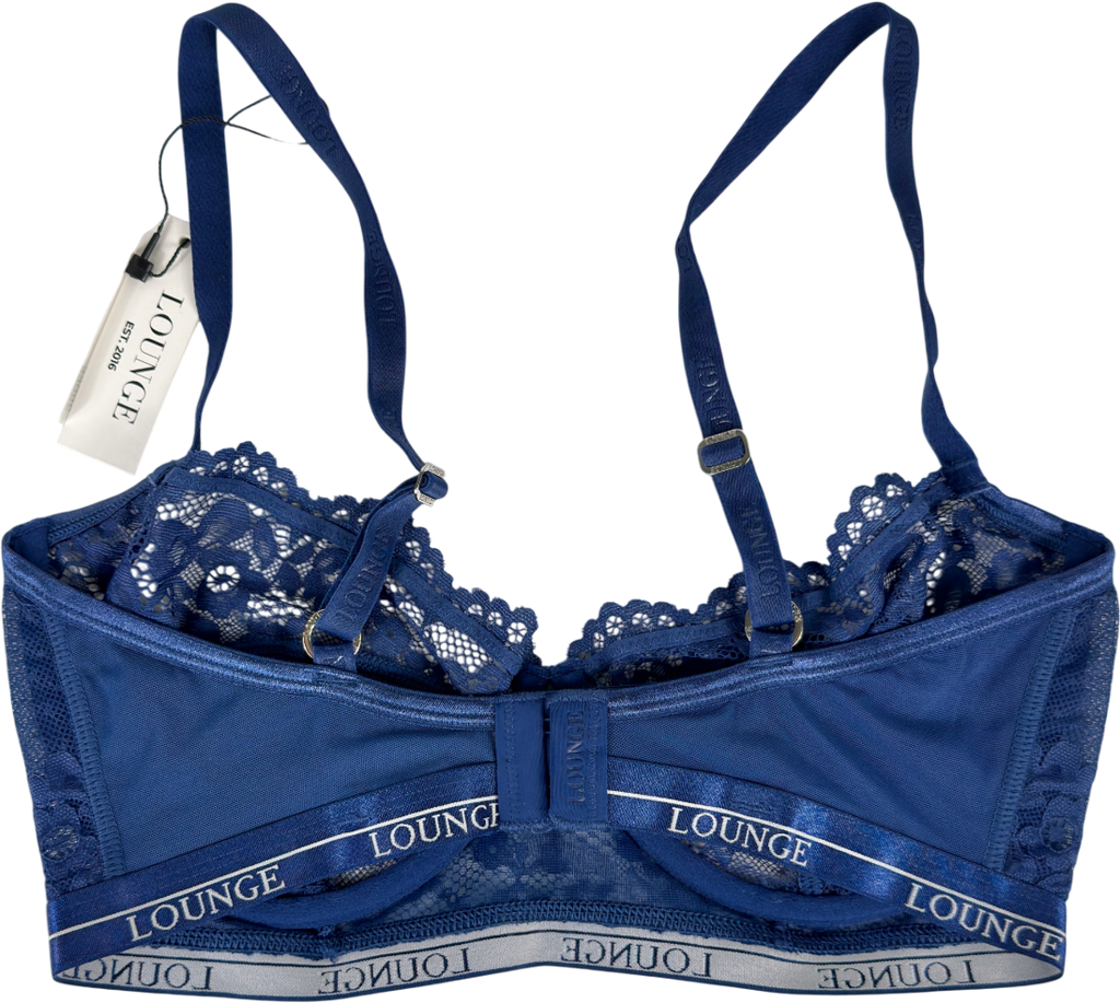 Lounge Underwear Blue Blossom Balcony Bra UK 32F