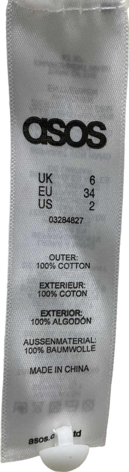 ASOS White Crochet Mini Dress UK 6